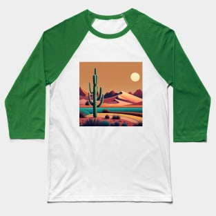 Abstract Desert Landscape Baseball T-Shirt